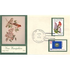 #1981 New Hampshire Birds - Flowers Double A FDC