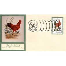 #1991 Rhode Island Birds - Flowers Double A FDC