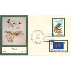 #1996 Utah Birds - Flowers Double A FDC