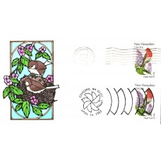 #1981 New Hampshire Birds - Flowers Dual DRC FDC