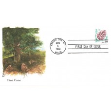 #2491 Pine Cone Edken FDC