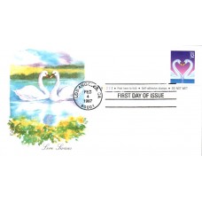 #3123 Love - Swans Plate Edken FDC