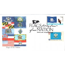 #4294 FOON: Louisiana Flag Combo Edken FDC