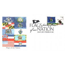 #4295 FOON: Maine Flag Edken FDC