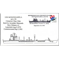 USS Monongahela AO178 1999 Everett Cover