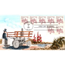 #2451 Steam Carriage 1866 Fisher FDC