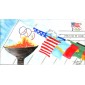 #2528 Flag with Olympic Rings Fisher FDC
