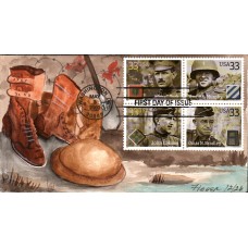 #3393-96 Distinguished Soldiers Fisher FDC