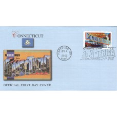 #3567 Greetings From Connecticut Fleetwood FDC