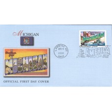 #3582 Greetings From Michigan Fleetwood FDC