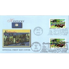 #3712 Greetings From Kentucky Dual Fleetwood FDC