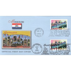 #3720 Greetings From Missouri Dual Fleetwood FDC