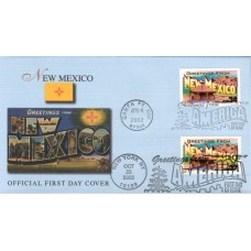 #3726 Greetings From New Mexico Dual Fleetwood FDC
