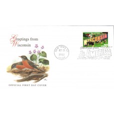 #3744 Greetings From Wisconsin Fleetwood FDC