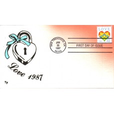 #2248 LOVE - Hearts Foust FDC