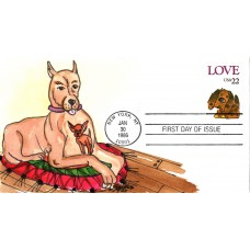 #2202 LOVE - Puppy Fox FDC