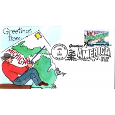 #3582 Greetings From Michigan Fox FDC