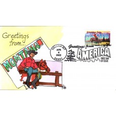 #3586 Greetings From Montana Fox FDC