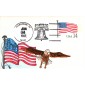 #UX117 US Flag Fox FDC