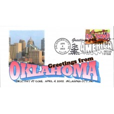 #3596 Greetings From Oklahoma FPMG FDC