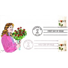 #3496//98 Rose and Love Letter FEC FDC