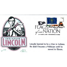 #4290 FOON: Indiana Flag Frankiewicz FDC