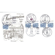 #2464 Lunch Wagon 1890s Dual Gamm FDC