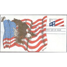 #2522 US Flag Gold Geerlings FDC