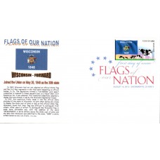 #4330 FOON: Wisconsin State Flag Gibson FDC 