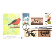 #2306 Scarlet Tanager Combo Gillcraft FDC