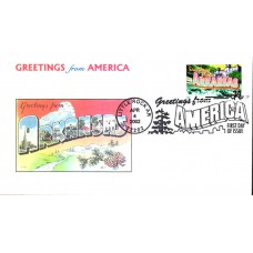 #3564 Greetings From Arkansas Ginsburg FDC