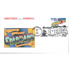 #3566 Greetings From Colorado Ginsburg FDC