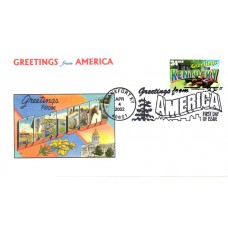 #3577 Greetings From Kentucky Ginsburg FDC