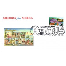 #3589 Greetings From New Hampshire Ginsburg FDC
