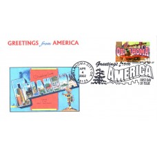 #3596 Greetings From Oklahoma Ginsburg FDC