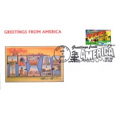 #3603 Greetings From Texas Ginsburg FDC