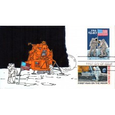 #2419 First Moon Landing Haas FDC