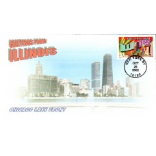 #3708 Greetings From Illinois HBE FDC