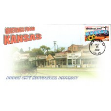 #3711 Greetings From Kansas HBE FDC