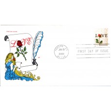 #3496 Rose and Love Letter Farnam FDC