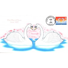 #3124 Love - Swans Homespun FDC