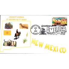 #3591 Greetings From New Mexico Homespun FDC