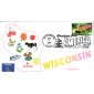 #3609 Greetings From Wisconsin Homespun FDC