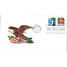 #2602 Eagle and Shield Hussey FDC