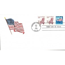 #2606 USA - Flag Hussey FDC
