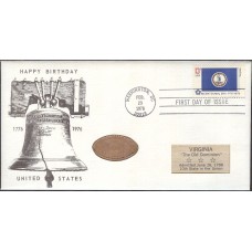 #1642 Virginia State Flag Jack's FDC