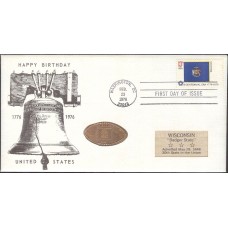 #1662 Wisconsin State Flag Jack's FDC