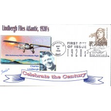 #3184m Lindbergh Flies Atlantic Juvelar FDC
