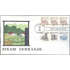 #2451 Steam Carriage 1866 PNC KAH FDC
