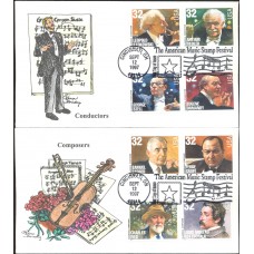 #3158-65 Conductors and Composers Karen's FDC Set